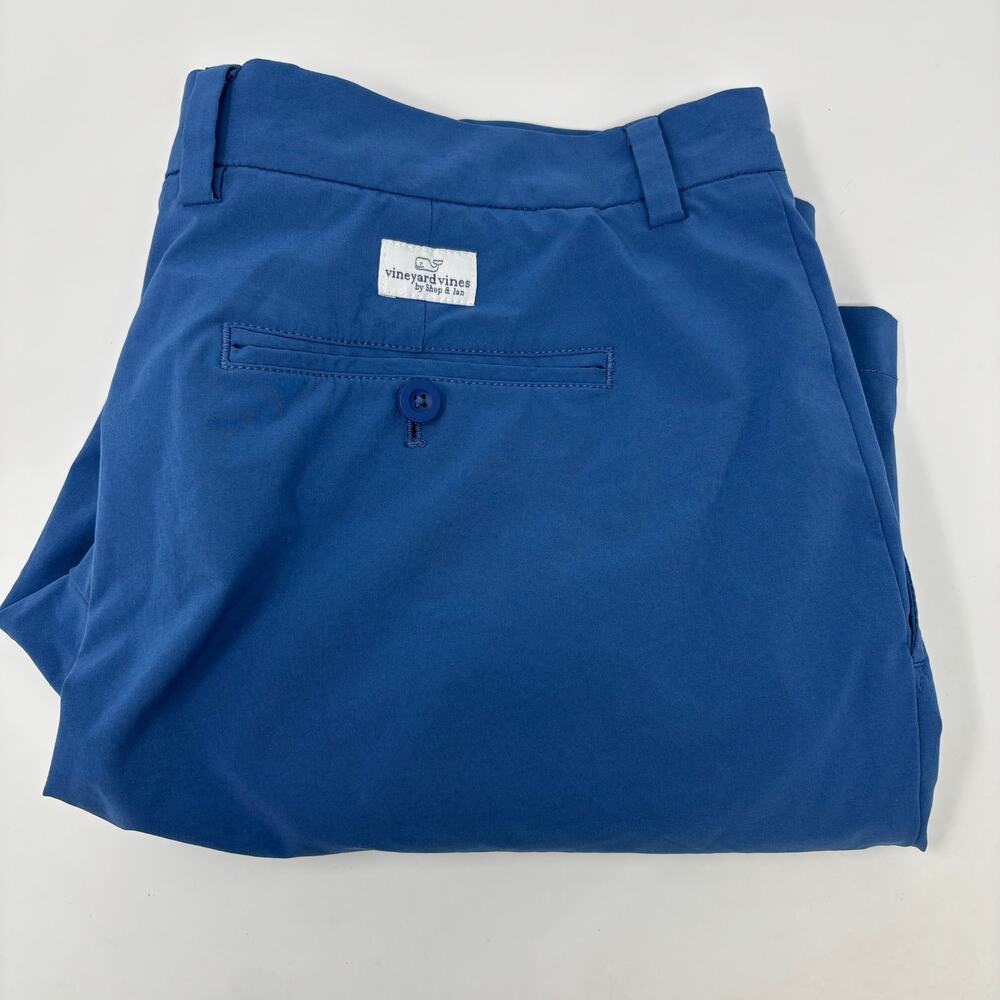 Vineyard Vines Performance Sz36 Blue Polyester Blend Shorts
